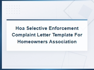 How to File an Hoa Selective Enforcement Complaint